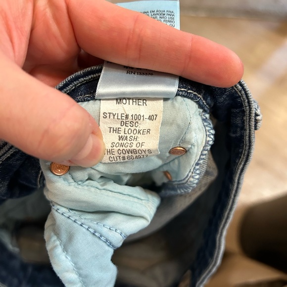 MOTHER The Looker Songs of the Cowboys Blue Skinny Jeans - size 27 - Picture 6 of 6